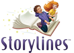 Storylines Children's Literature Charitable Trust of New Zealand Te Whare Waituhi Tamariki o Aotearoa logo