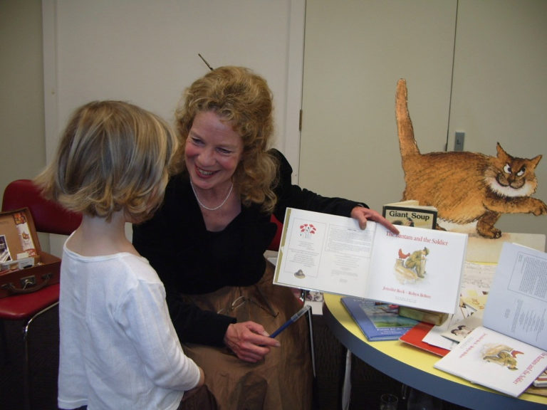 robyn_belton with book & child