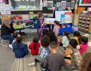 Juliette MacIver with students from Mangakino Area School central North Island tour Oct20