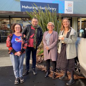 Tina Shaw, Ben Brown, Elena de Roo and Ruth Paul start the 2022 Northland Story Tour_IMG_1201